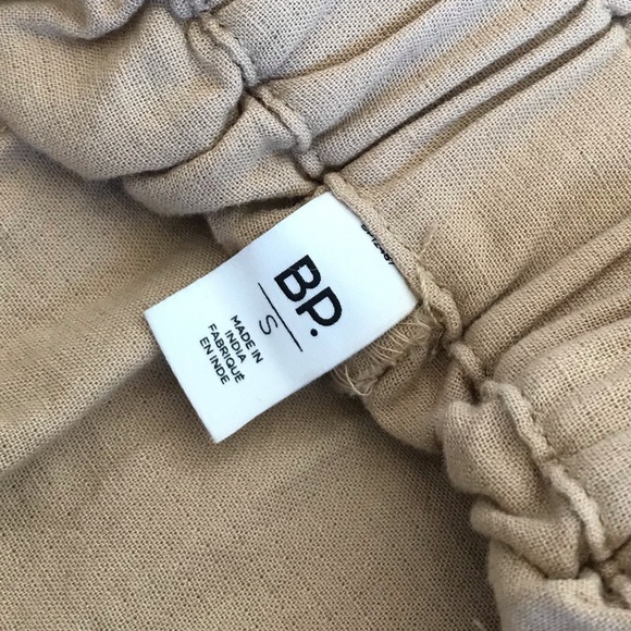 BP Beige Tan Paper Bag 100% Cotton Shorts Small - Picture 7 of 8